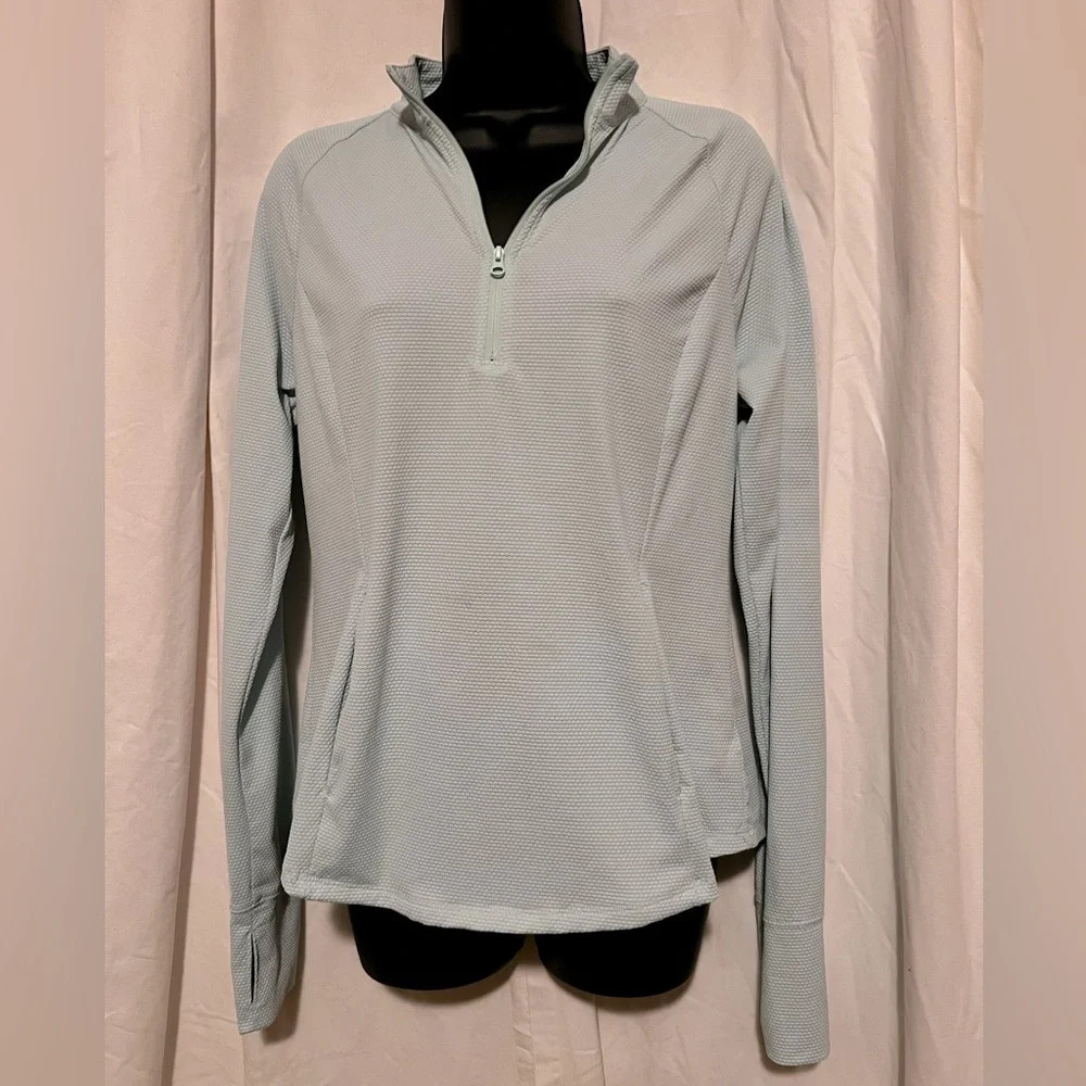 Tommy Bahamas Mint Green Golf Women's Sz L 3/4 Zip Lightweight Pullover